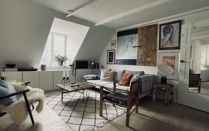 Absolute Center -2 People - 1 Br -private Terrasse: Stue